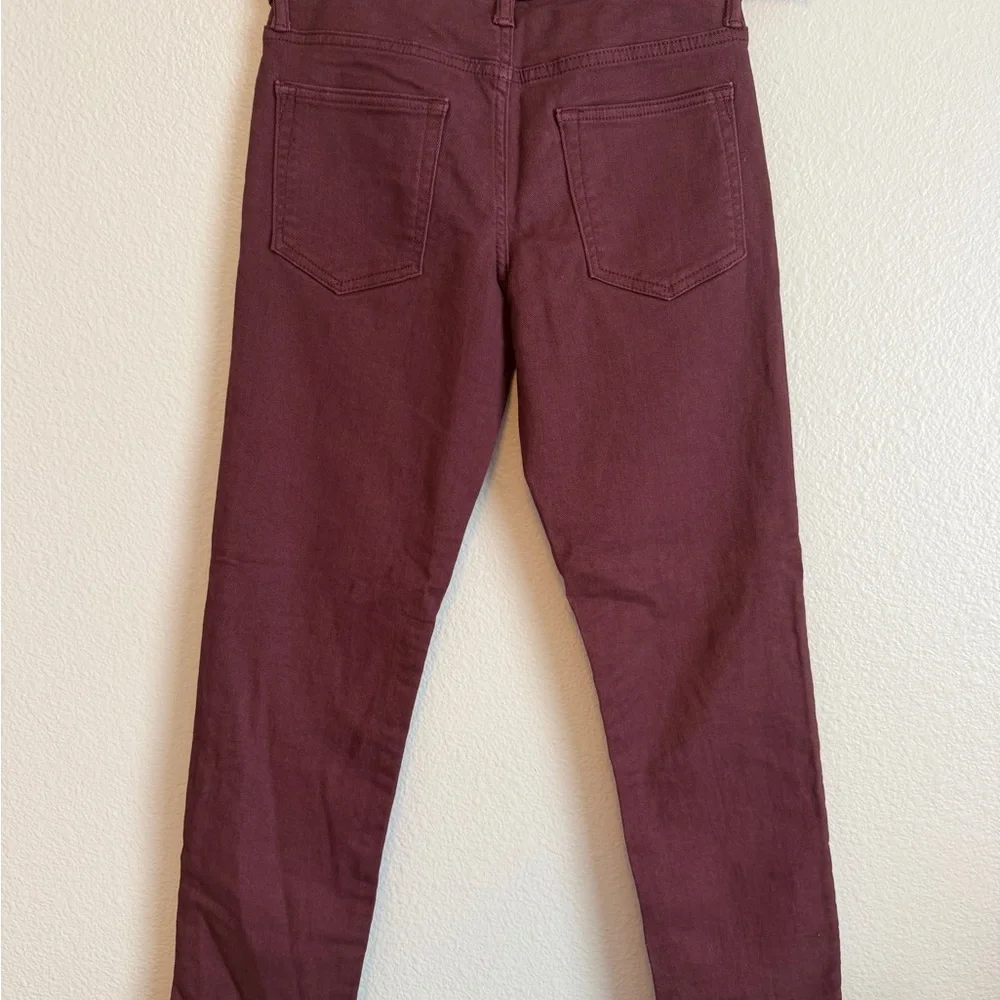 GAP Denim Stretch Slim Pants in Deep Red